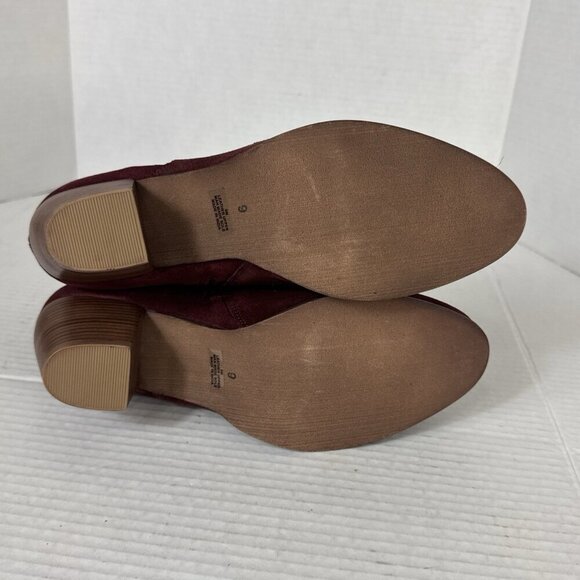 DIBA Sleek Bootie Boot Women's 9M Burgundy Suede Leather Upper NWOB 9324 - Picture 5 of 12